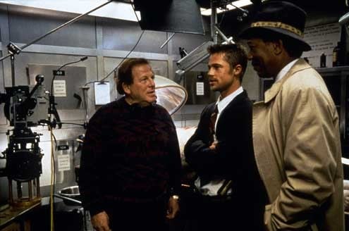 Seven : Photo Brad Pitt, Morgan Freeman, David Fincher, Arnold Kopelson