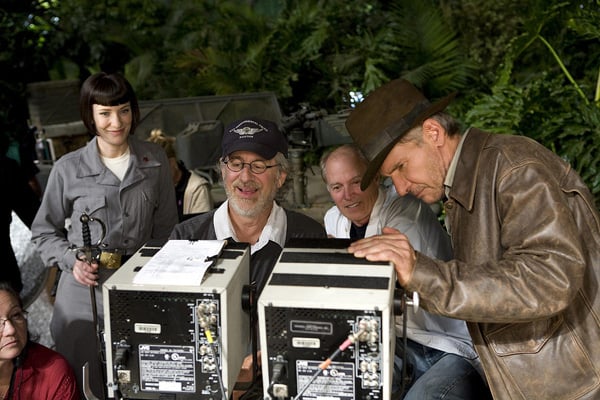 Indiana Jones et le Royaume du Crâne de Cristal : Photo Harrison Ford, Frank Marshall, Cate Blanchett, Steven Spielberg