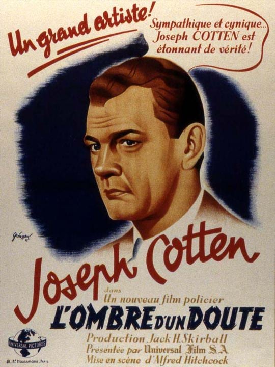 L'Ombre d'un doute : Affiche Joseph Cotten