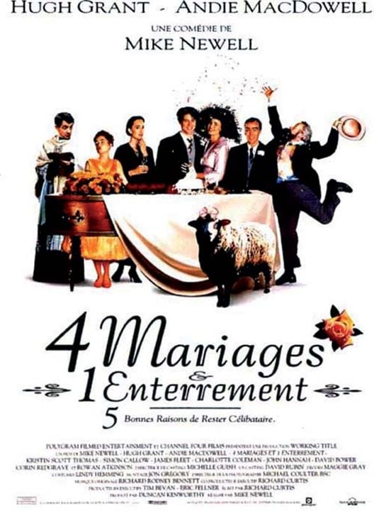 Quatre mariages et un enterrement : Affiche Rowan Atkinson, Simon Callow, John Hannah