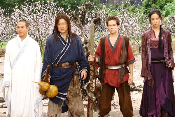 Le Royaume interdit : Photo Yifei Liu, Jet Li, Jackie Chan, Michael Angarano