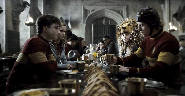 Harry Potter et le Prince de sang mêlé : Photo Evanna Lynch, Rupert Grint, Daniel Radcliffe, Emma Watson