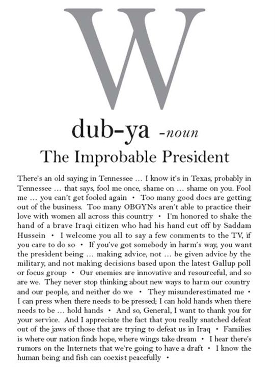 W. - L'improbable Président : Affiche Oliver Stone