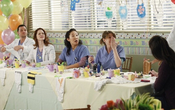 Grey's Anatomy : Photo Ellen Pompeo, Sarah Drew, Sandra Oh, Justin Chambers (I)