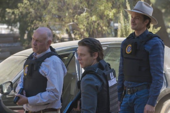 Justified : Photo Nick Searcy, Jacob Pitts, Timothy Olyphant