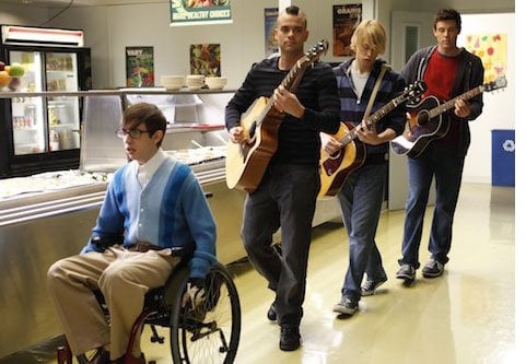 Glee : Photo Mark Salling, Cory Monteith, Kevin McHale, Chord Overstreet