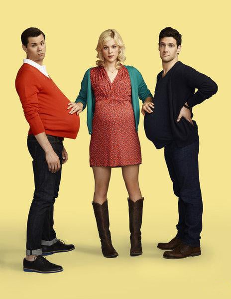 Photo Andrew Rannells, Georgia King, Justin Bartha