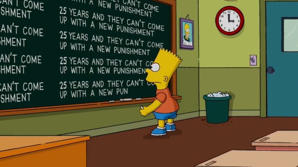 Les Simpson : Les Meilleures Phrases De Bart Au Tableau: Après 25 Ans ...