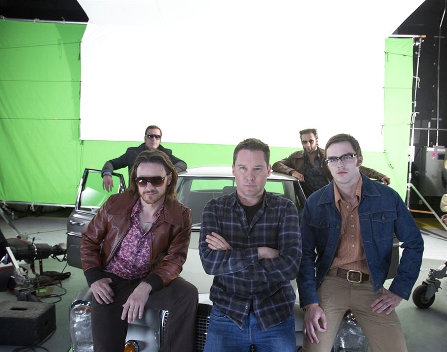 X-Men: Days of Future Past : Photo Michael Fassbender, Bryan Singer, Hugh Jackman, Nicholas Hoult, James McAvoy