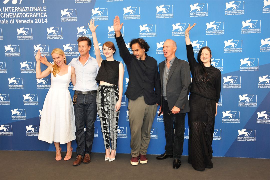 Birdman : Photo promotionnelle Michael Keaton, Emma Stone, Edward Norton, Andrea Riseborough, Alejandro González Iñárritu, Amy Ryan