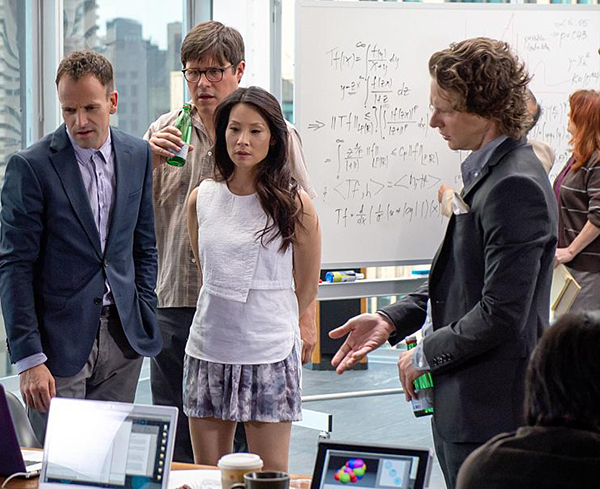 Elementary : Photo Lucy Liu, Jonny Lee Miller, Rich Sommer, Jacob Pitts