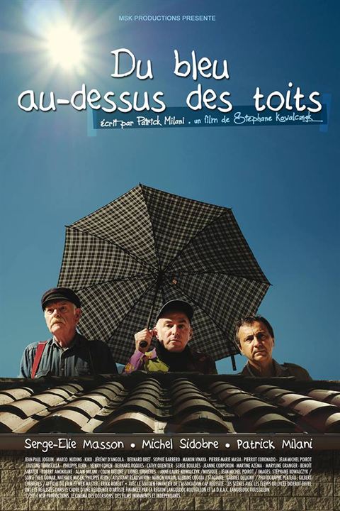 Du bleu, au-dessus des toits : Affiche