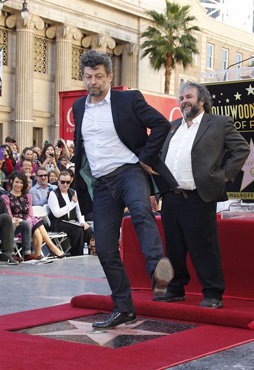 Photo promotionnelle Andy Serkis, Peter Jackson