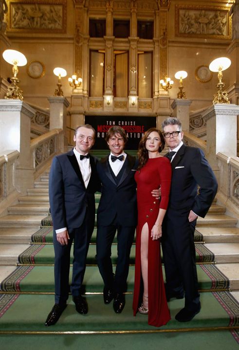 Mission: Impossible - Rogue Nation : Photo promotionnelle Tom Cruise, Christopher McQuarrie, Simon Pegg, Rebecca Ferguson