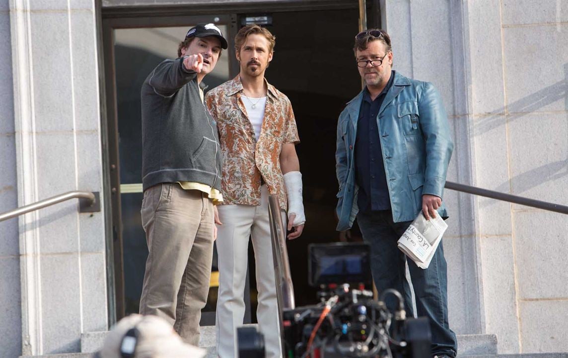 The Nice Guys : Photo Russell Crowe, Shane Black, Ryan Gosling