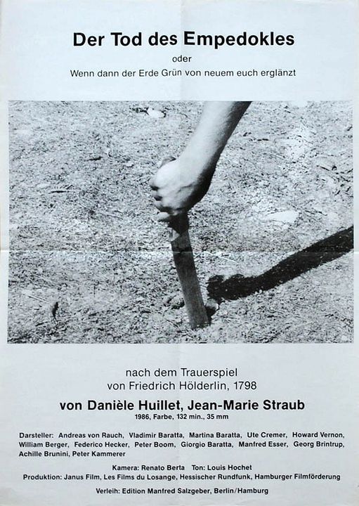 La Mort d'Empedocle ou Quand le vert de la terre brillera à nouveau pour vous : Affiche