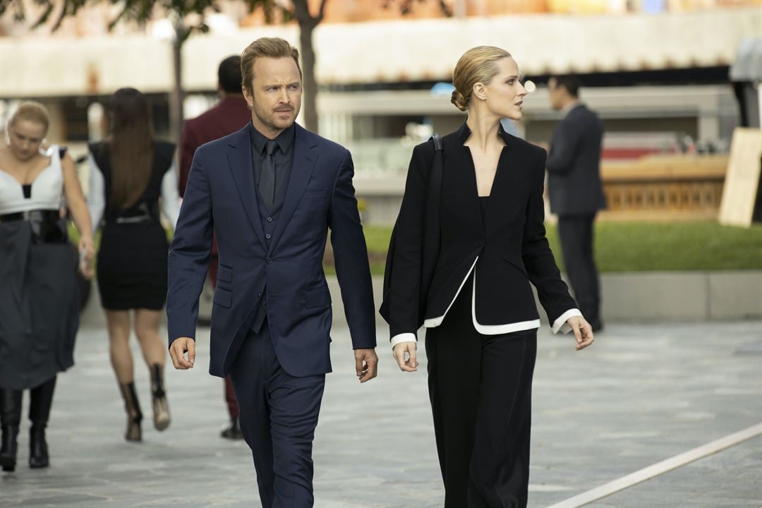 Westworld : Photo Aaron Paul, Evan Rachel Wood