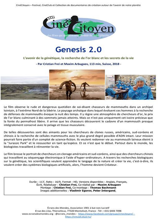 Genesis 2.0, chasseurs de mammouths en Sibérie : Affiche