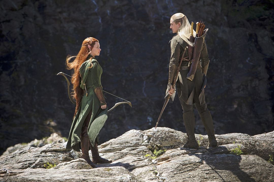 Le Hobbit : la Désolation de Smaug : Photo Evangeline Lilly, Orlando Bloom