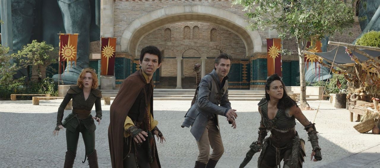 Donjons & Dragons : L'Honneur des voleurs : Photo Chris Pine, Justice Smith, Michelle Rodriguez, Sophia Lillis