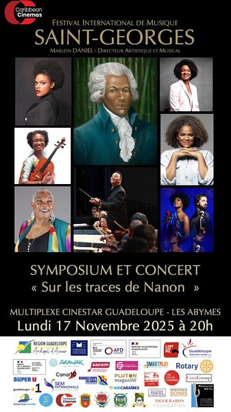 Affiche du film Symposium et concert « Sur les traces de Nanon » Festival Chevalier de Saint-Georges