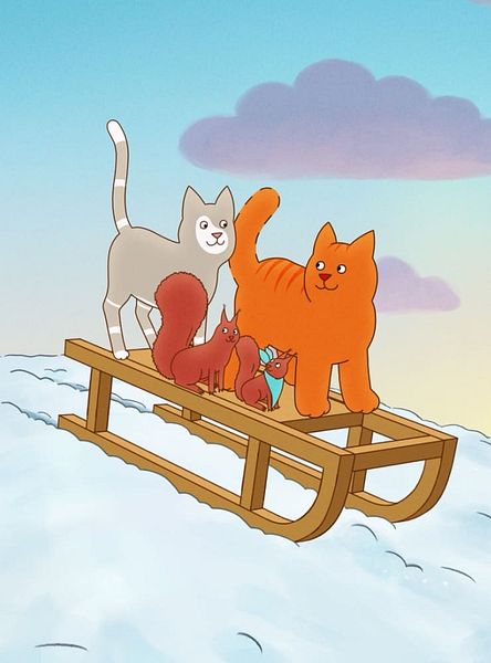 Affiche du film Le merveilleux hiver de Tom le chat