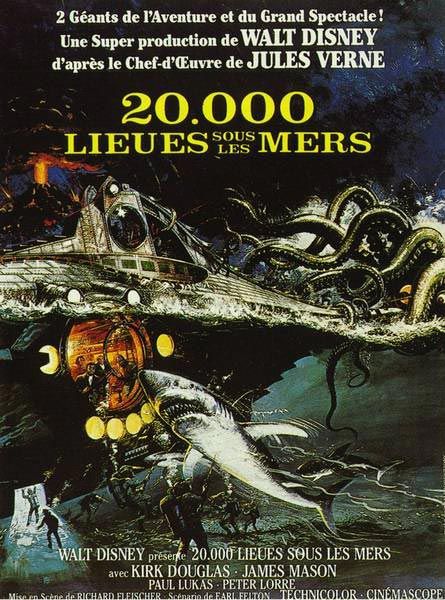 Affiche du film 20.000 lieues sous les mers