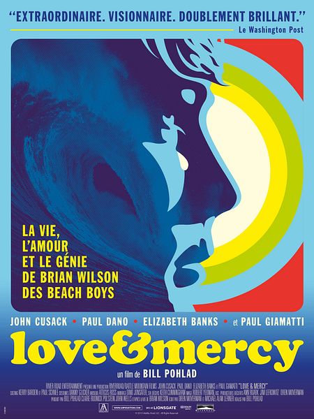 Affiche du film Love & Mercy, la véritable histoire de Brian Wilson des Beach Boys