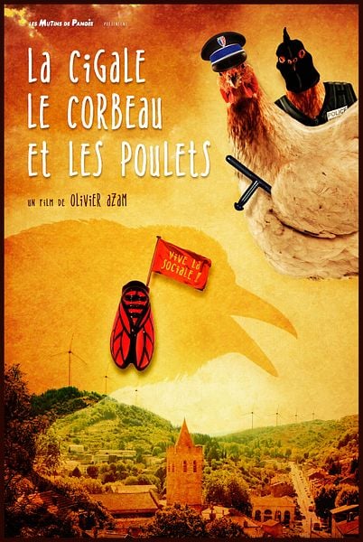 Affiche du film La Cigale, le corbeau et les poulets