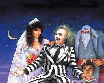 Pleins feux sur cinq films de Tim Burton sans Johnny Depp : "Beetlejuice", "Mars Attacks", "La Planète des Singes", "Big Fish" et "Pee Wee's Big Adventure".