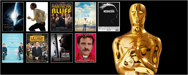 "Gravity", "American Bluff", Leonardo DiCaprio... nommés aux Oscars 2014... A vos pronostics !