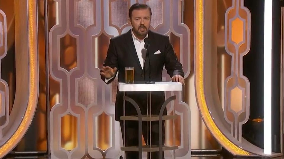 Le discours d'introduction de Ricky Gervais aux Golden Globes 2016